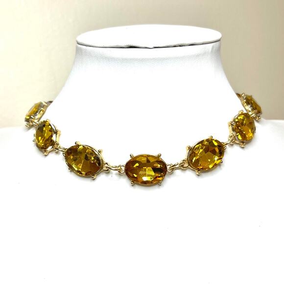 NEW Necklace Chunky Gold Rhinestone 16" 18" 20" High End Jewelry Devil wears m10 - Picture 2 of 4